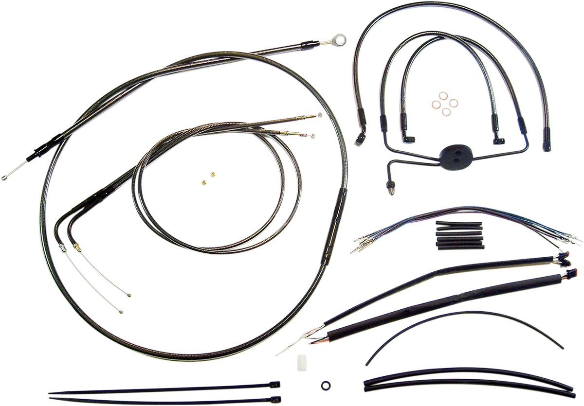 MAGNUM SHIELDING Black Pearl™ Designer Handlebar Installation Kit - 12"-14" - '12-'17 FXDF