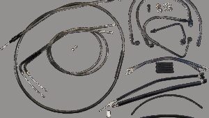 MAGNUM SHIELDING Black Pearl™ Designer Handlebar Installation Kit - 12"-14" - '11-'14 FLS