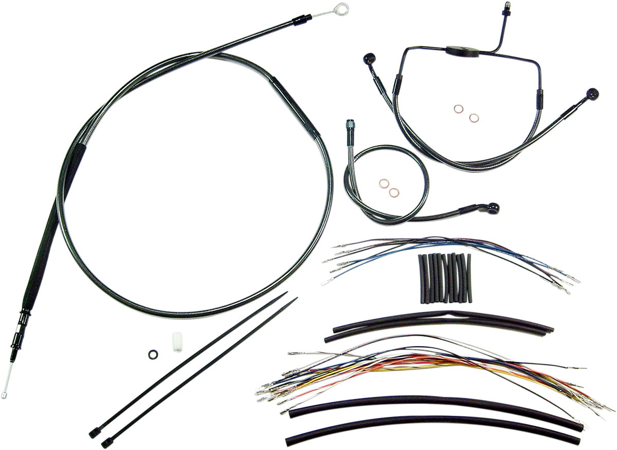 MAGNUM SHIELDING Black Pearl™ Designer Handlebar Installation Kit - 18"-20" - '08-'13 Touring