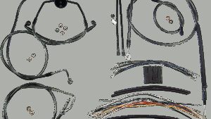 MAGNUM SHIELDING Black Pearl™ Designer Handlebar Installation Kit - 15"-17" - '08-'13 FLH