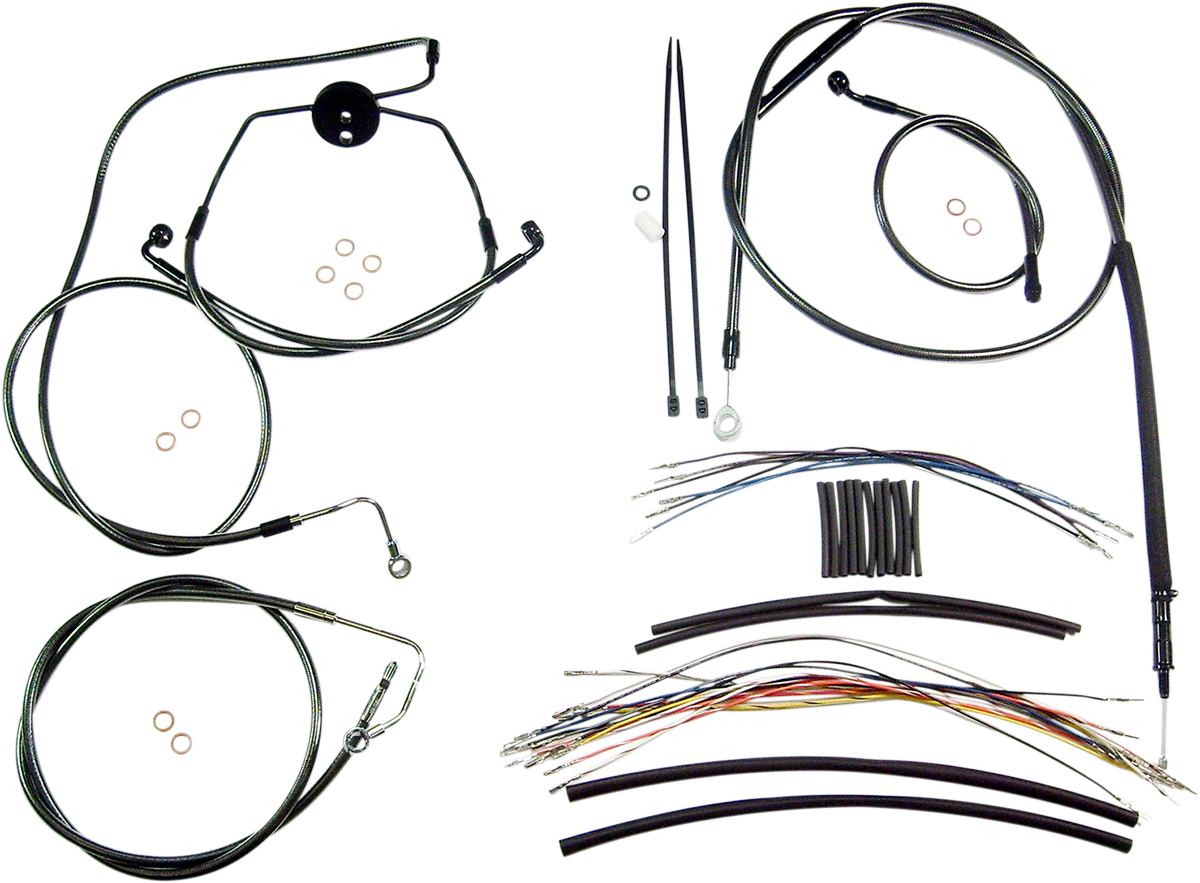 MAGNUM SHIELDING Black Pearl™ Designer Handlebar Installation Kit - 15"-17" - '08-'13 FLH