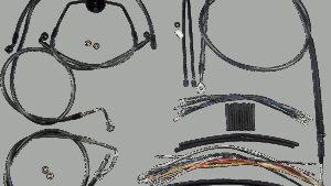 MAGNUM SHIELDING Black Pearl™ Designer Handlebar Installation Kit - 15"-17" - '08-'13 FLTR