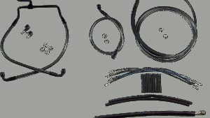 MAGNUM SHIELDING Black Pearl™ Designer Handlebar Installation Kit - 12"-14" - '14-'15 FLH