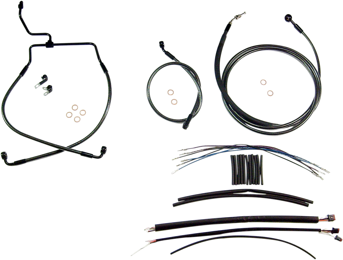 MAGNUM SHIELDING Black Pearl™ Designer Handlebar Installation Kit - 15"-17" - '14-'15 FLH