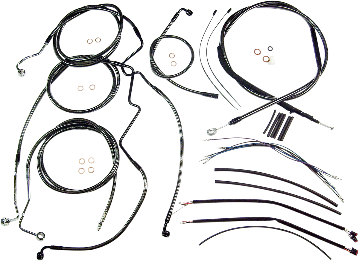 MAGNUM SHIELDING Black Pearl™ Designer Handlebar Installation Kit - 15"-17" - '14-'15 FLHR