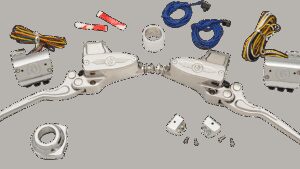 PERFORMANCE MACHINE (PM) Handlebar Control Kit - Hydraulic - 9/16" Master Cylinder - Chrome