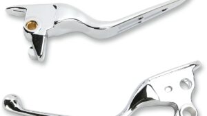 DRAG SPECIALTIES Slotted Wide Blade Lever Set - Chrome