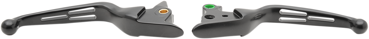 DRAG SPECIALTIES Slotted Wide Blade Lever Set - Black