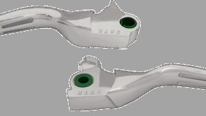 DRAG SPECIALTIES Slotted Wide Blade Lever Set - Chrome
