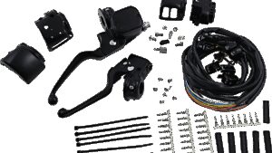 DRAG SPECIALTIES Handlebar Control Kit - 9/16" Master Cylinder - '96 - '11 - Black