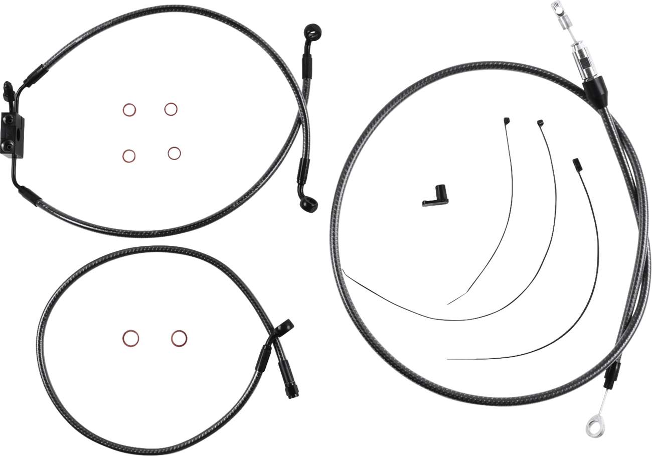 MAGNUM SHIELDING KARBONFIBR Designer Handlebar Installation Kit - 6" - FXLR/FXFB/S