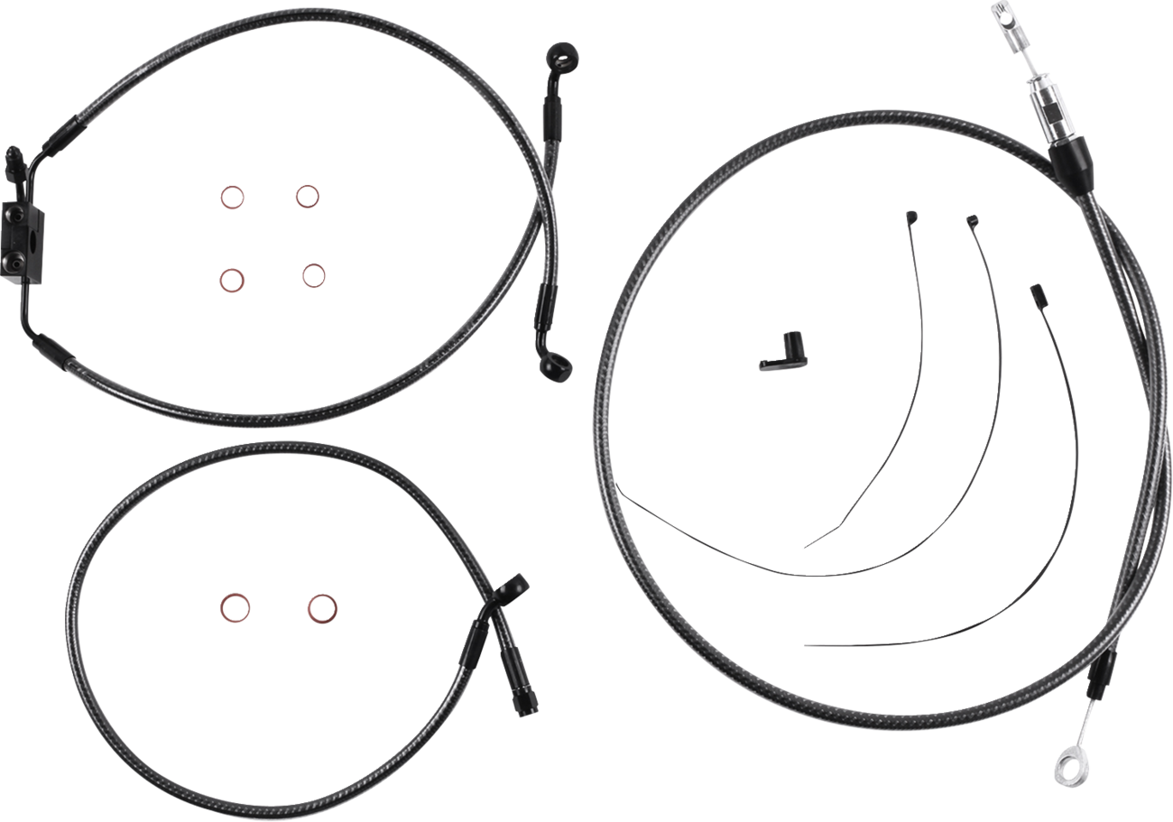 MAGNUM SHIELDING KARBONFIBR Designer Handlebar Installation Kit - 8" - FXLR/FXFB/S