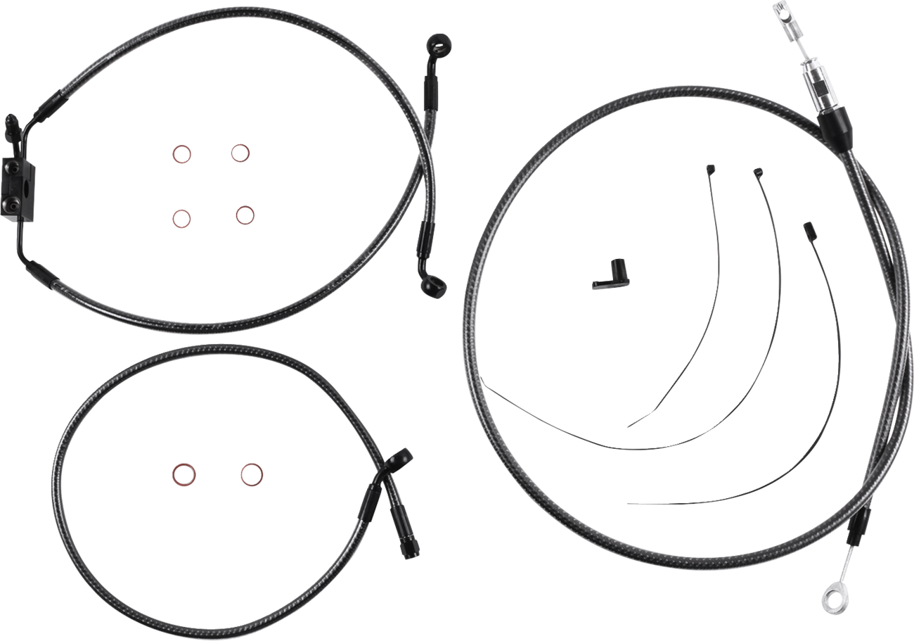 MAGNUM SHIELDING KARBONFIBR Designer Handlebar Installation Kit - 10" - FXLR/FXFB/S