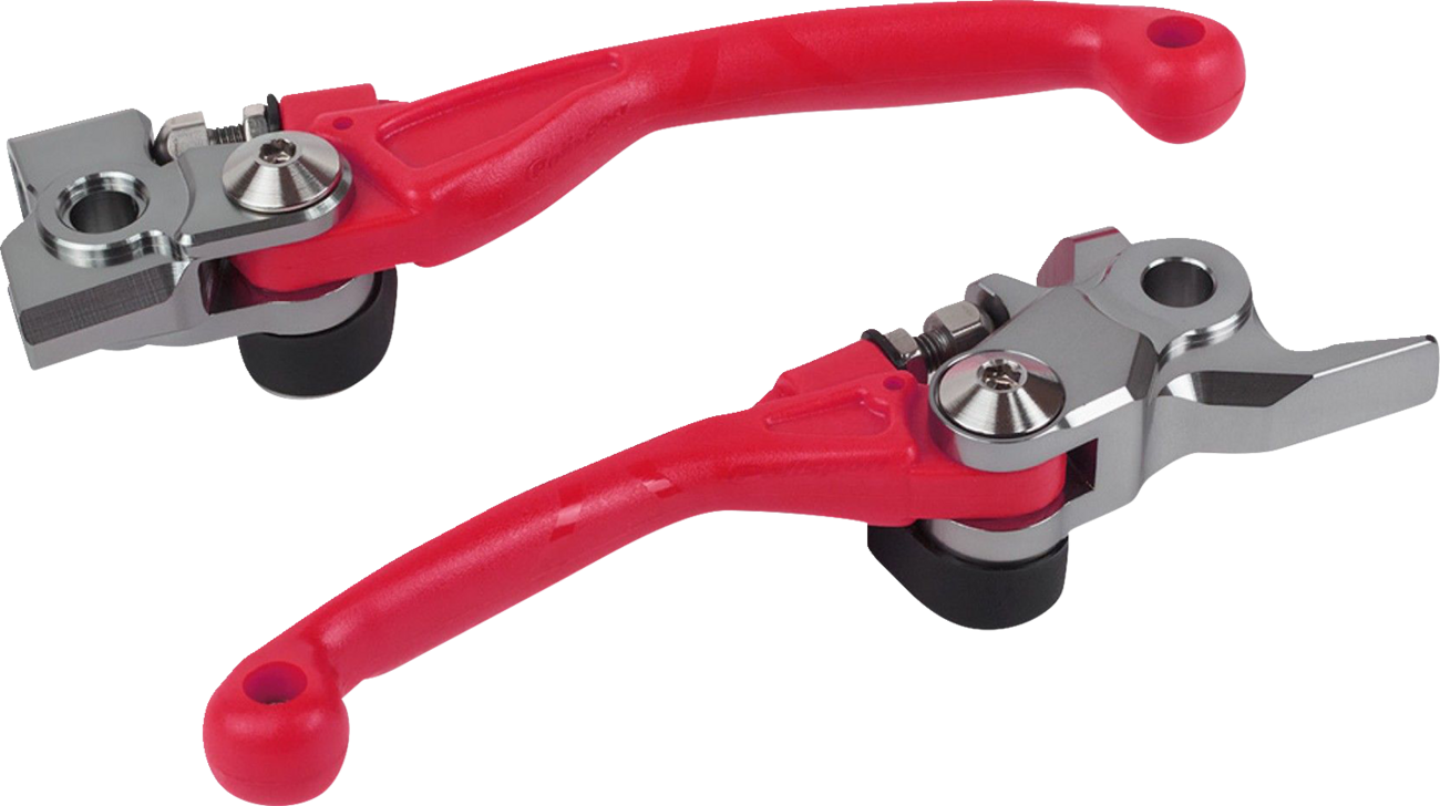 POLISPORT Pivot Unbreakable Lever Set - '04 CR Red