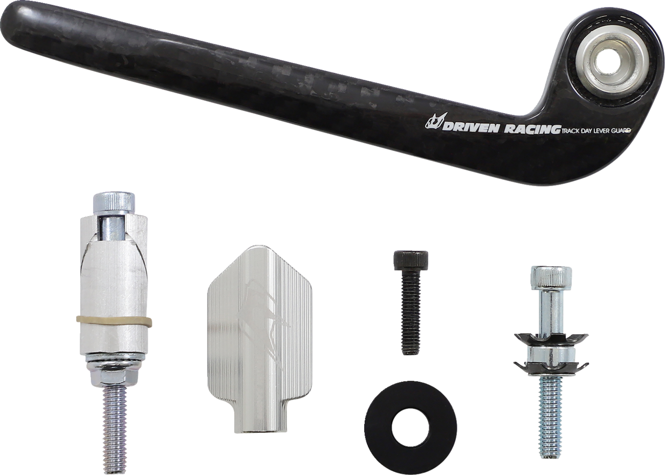 DRIVEN RACING Trackday Lever Guard - Carbon Fiber - Clutch - Silver