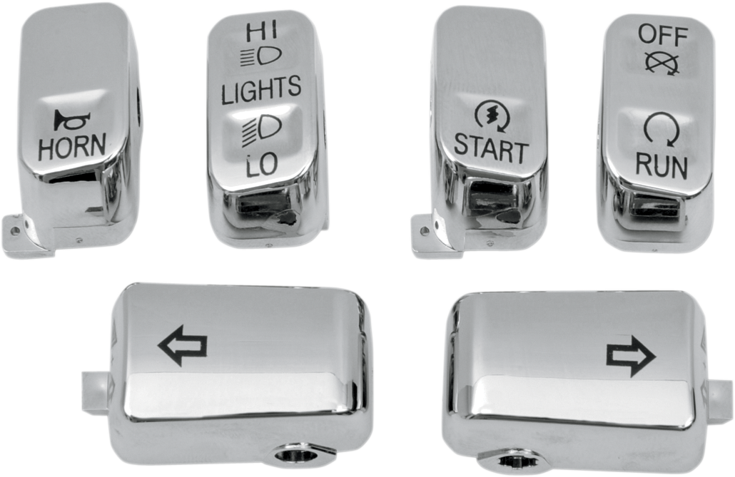 DRAG SPECIALTIES Switch Cap Kit - Standard - Chrome