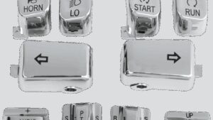 DRAG SPECIALTIES Switch Cap Kit - Audio/Cruise - Chrome