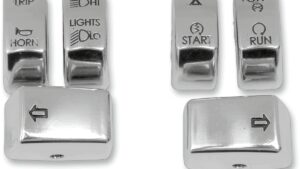 DRAG SPECIALTIES Switch Cap Kit - Chrome