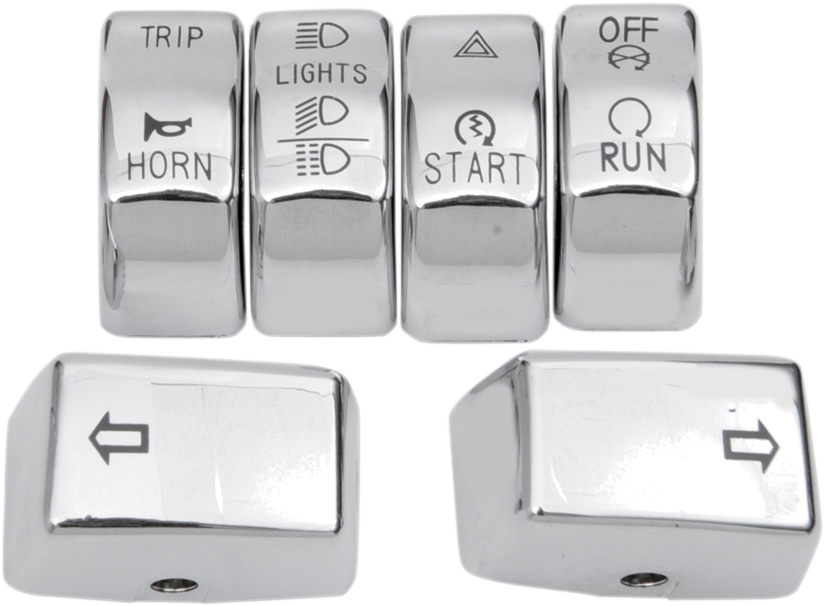 DRAG SPECIALTIES Switch Cap Kit - Chrome