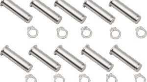DRAG SPECIALTIES Pivot Pin/Clip Kit - Lever - 10 Pack - Chrome