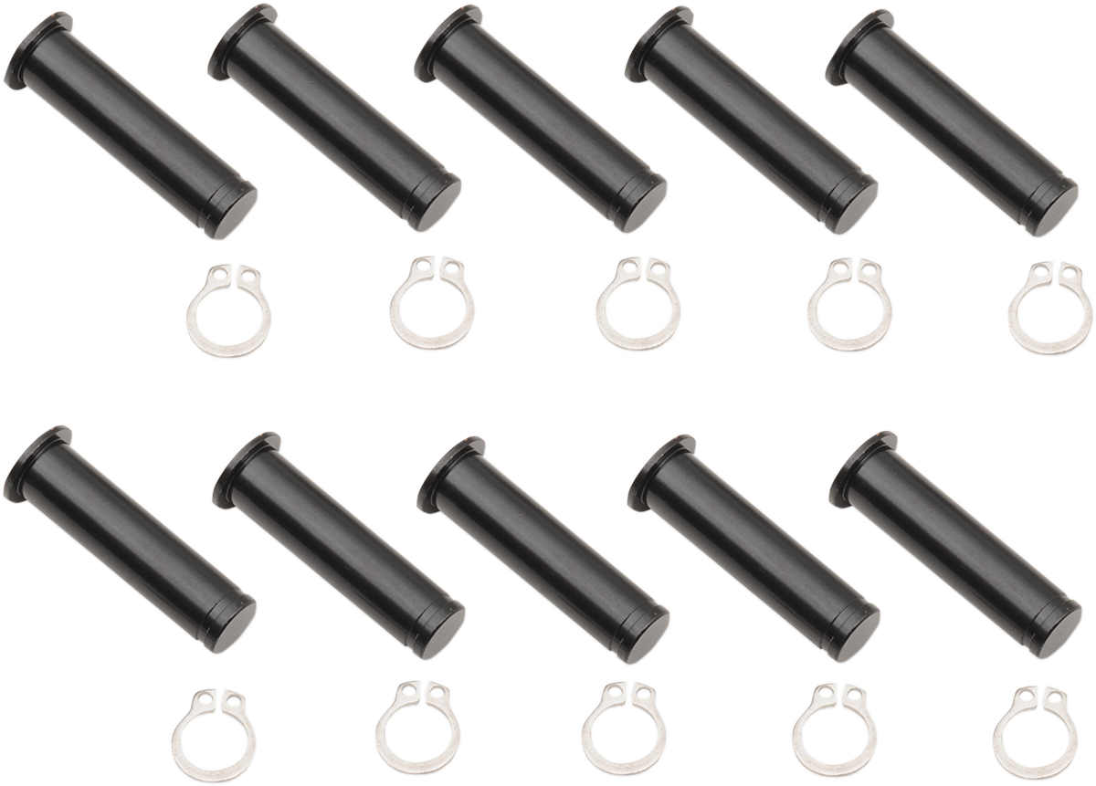 DRAG SPECIALTIES Pivot Pin/Clip Kit - Lever - 10 Pack - Black