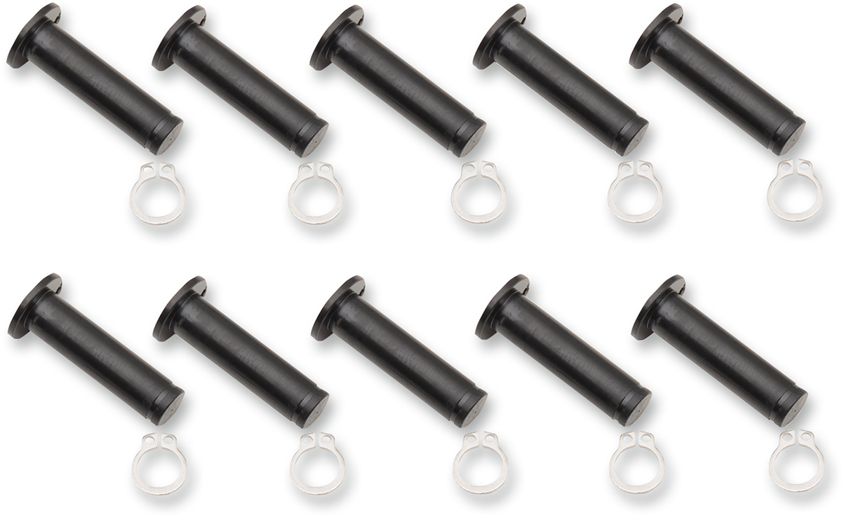 DRAG SPECIALTIES Pivot Pin/Clip Kit - Lever - 10 Pack - Black