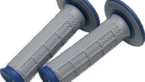 RENTHAL Tapered Dual-Compound Grips - Blue