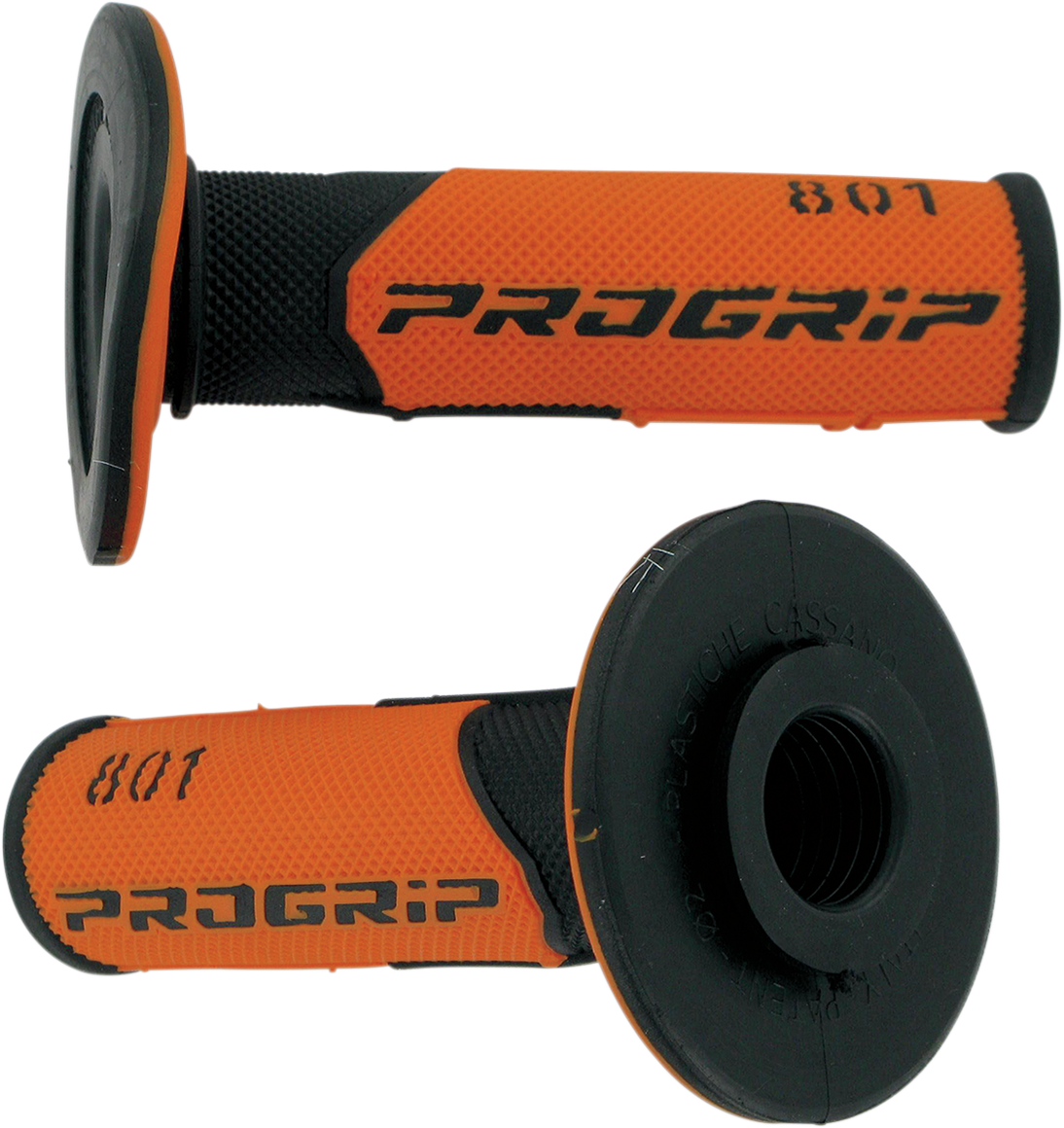 PRO GRIP 801 Hybrid Duo-Density Cross Grips - Black/Orange