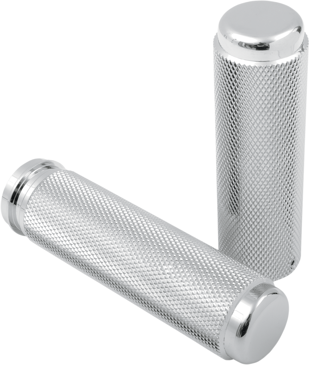 PINGEL Billet Grips - Knurled - TBW - Chrome