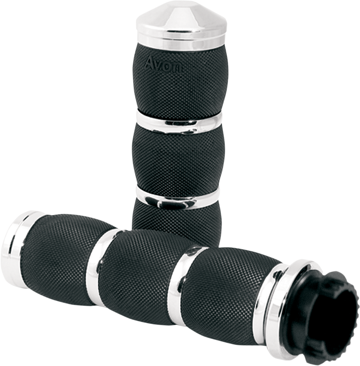 AVON GRIPS 3-Ring Air Cushioned Grips - Touring - Chrome