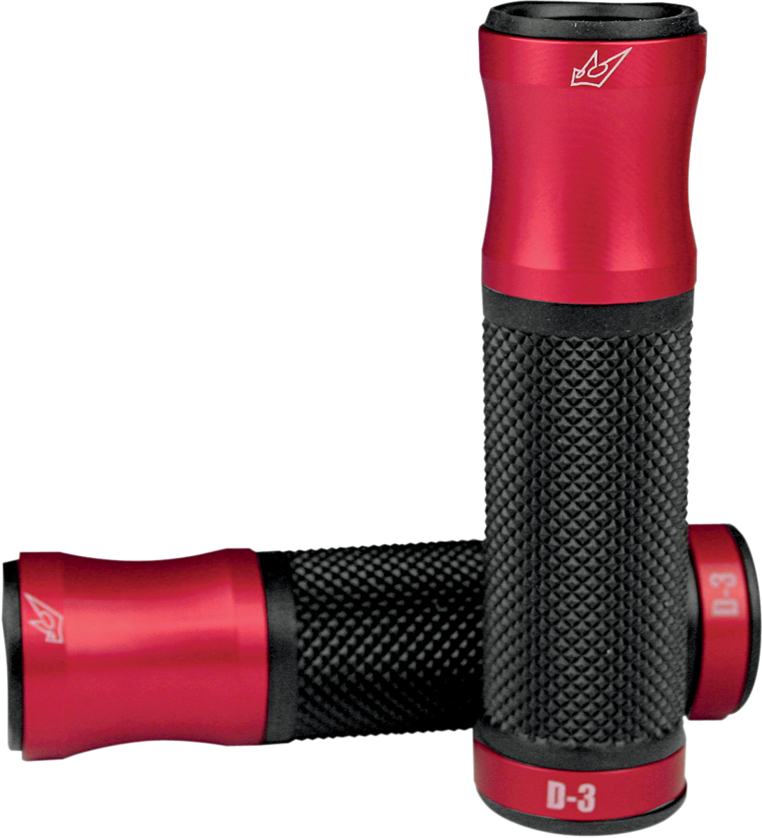 DRIVEN RACING 7/8" D3 Grips - Red/Black