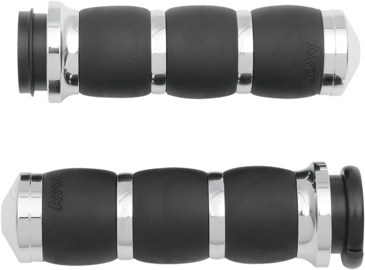 AVON GRIPS 3-Ring Velvet Air Grips - TBW - Chrome