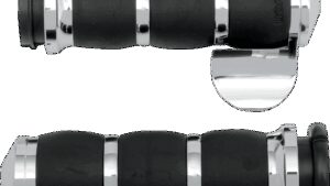 AVON GRIPS 3-Ring Velvet Air Grips - TBW - Throttle Boss - Chrome