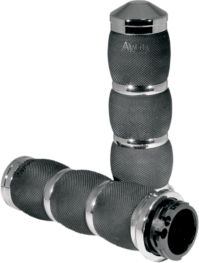 AVON GRIPS 3-Ring Air Cushioned Grips - Chrome