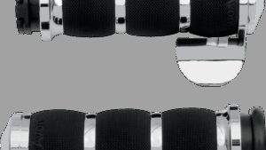 AVON GRIPS 3-Ring Air Cushioned Grips - Throttle Boss - Chrome