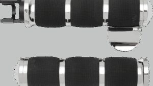 AVON GRIPS 3-Ring Air Cushioned Grips - Indian - Throttle Boss - Chrome