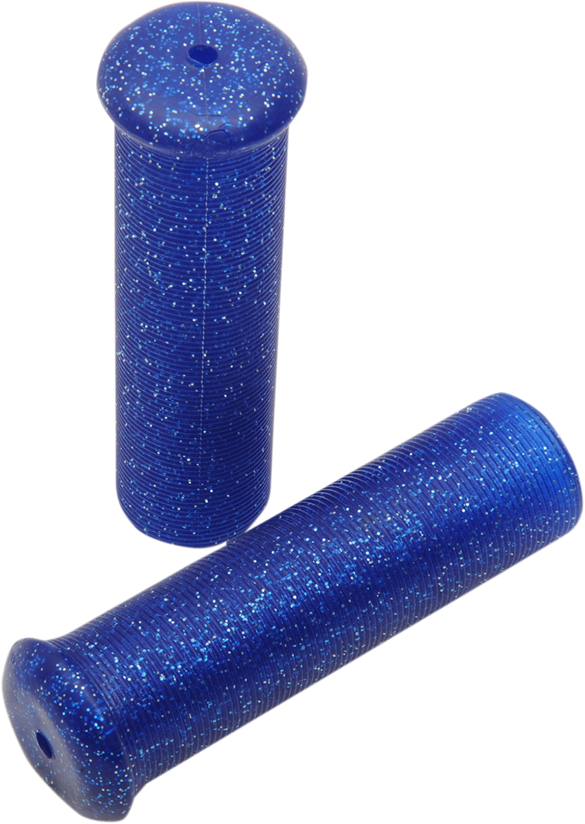 EMGO Star Fire Flake Grips - Retro - Metal - 7/8" - Blue