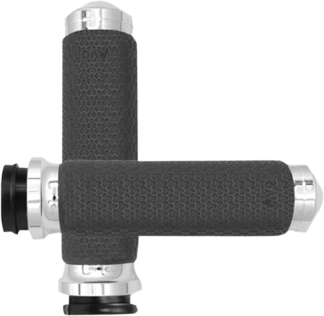 AVON GRIPS Vibration Dampening Memory Foam Grips - Small - TBW - Chrome
