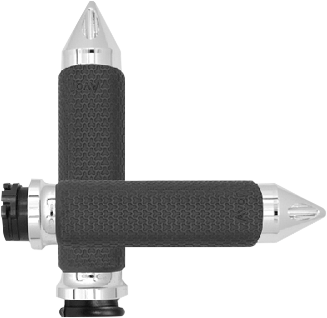 AVON GRIPS Vibration Dampening Memory Foam Grips - Small - Spike - Chrome