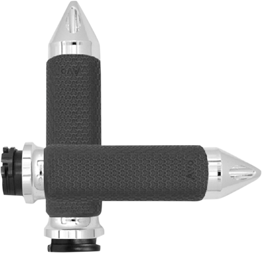 AVON GRIPS Vibration Dampening Memory Foam Grips - Medium - Spike - Chrome