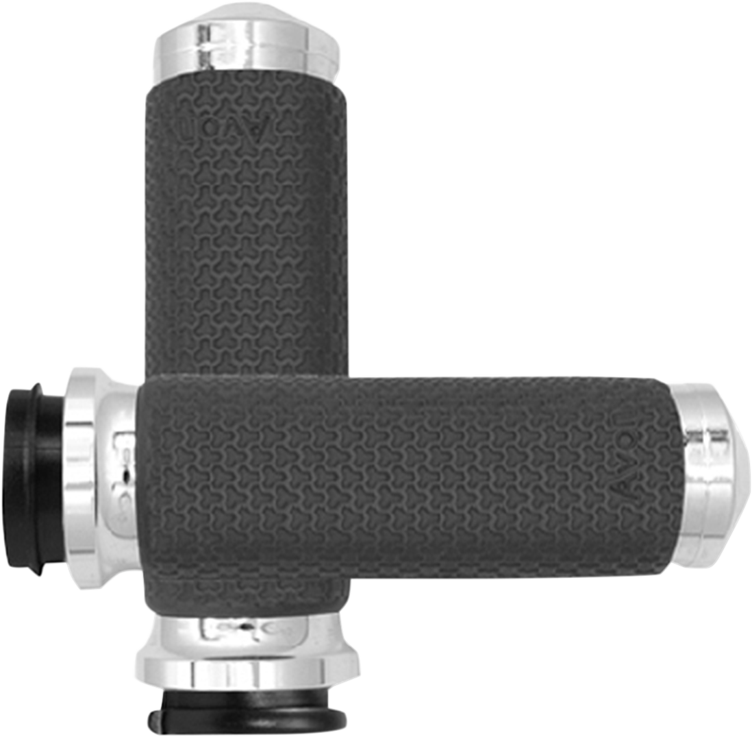 AVON GRIPS Vibration Dampening Memory Foam Grips - Large - TBW - Chrome