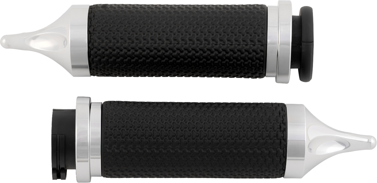 AVON GRIPS Vibration Dampening Memory Foam Grips - Large - Spike - Chrome
