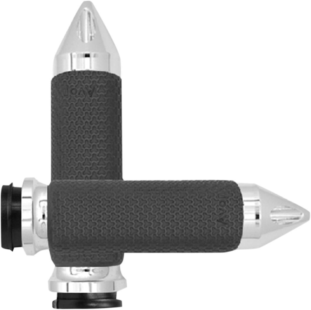 AVON GRIPS Vibration Dampening Memory Foam Grips - Large - Spike - TBW - Chrome