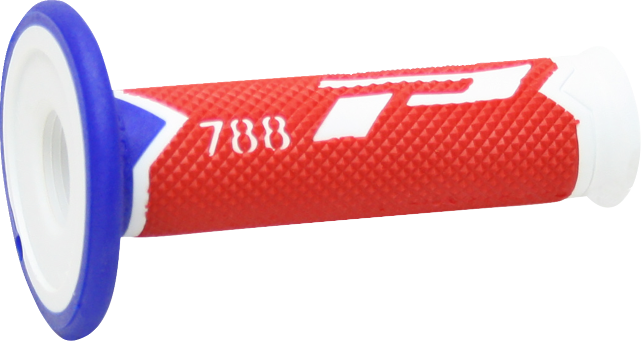 PRO GRIP Cross Triple Density 788 Grips - White/Red/Blue