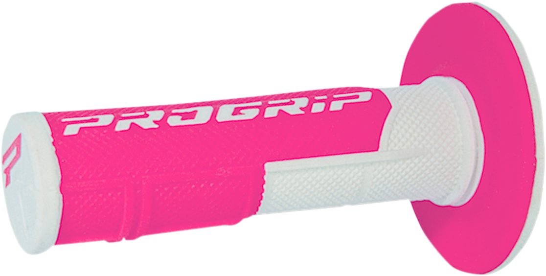 PRO GRIP 801 Hybrid Duo-Density Cross Grips - White/Fluorescent Pink