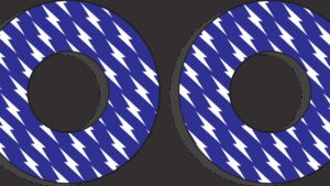 FACTORY EFFEX Grip Donuts - Yamaha Blue/White