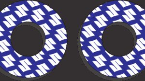 FACTORY EFFEX Grip Donuts - Suzuki Blue/White