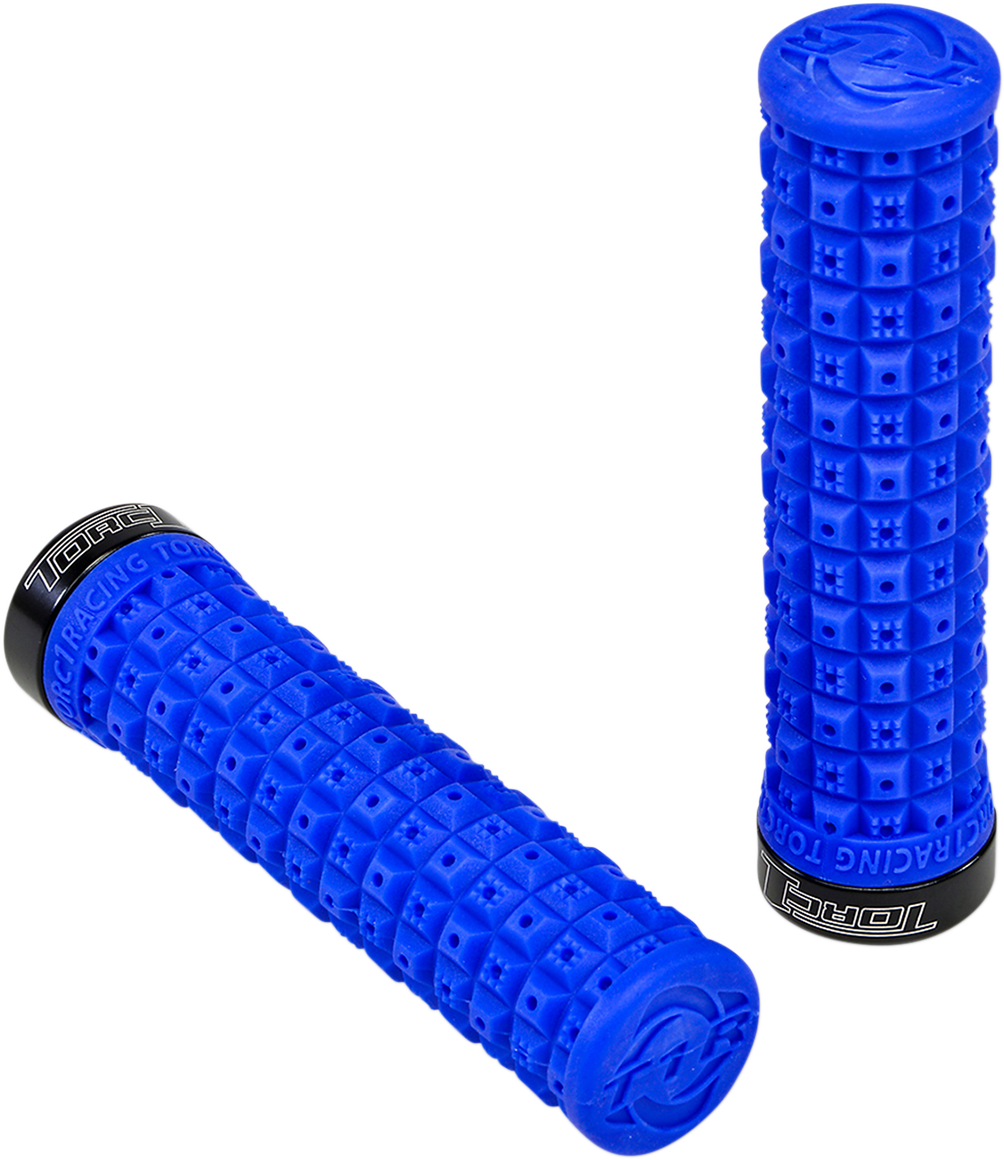 TORC1 Defy Lock On Grips - Blue/Black