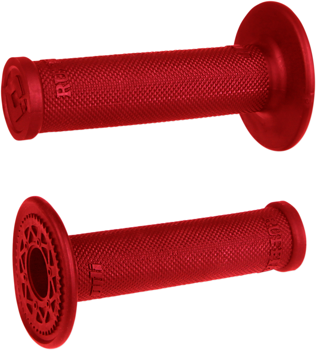 ODI Ruffian MX Single-Ply Grips - No Waffle - Red