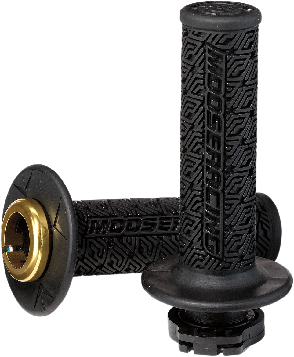 MOOSE OFFROAD 36 Series Clamp-On Grips - Black/Gold